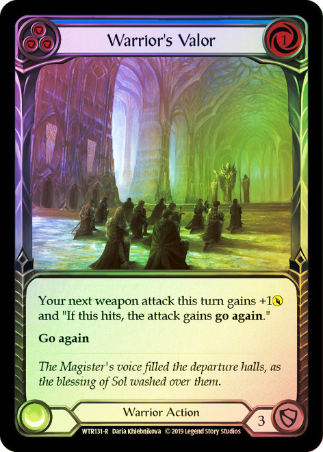 Warrior's Valor (Blue) Rainbow Foil English