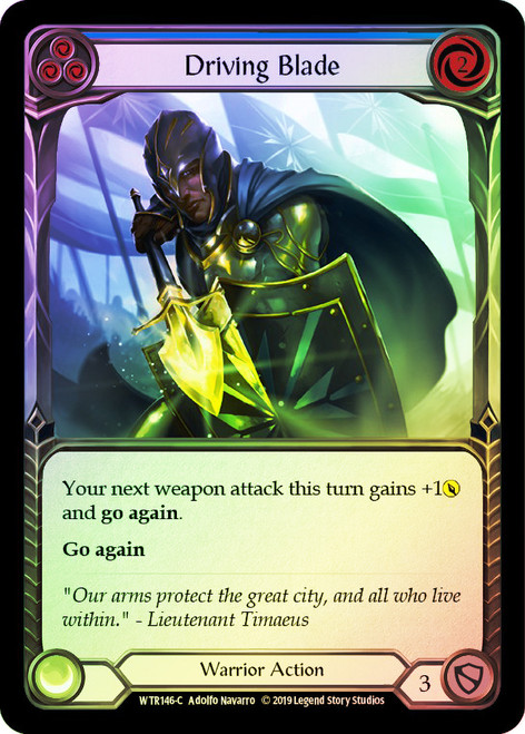 Driving Blade (Blue) Rainbow Foil English