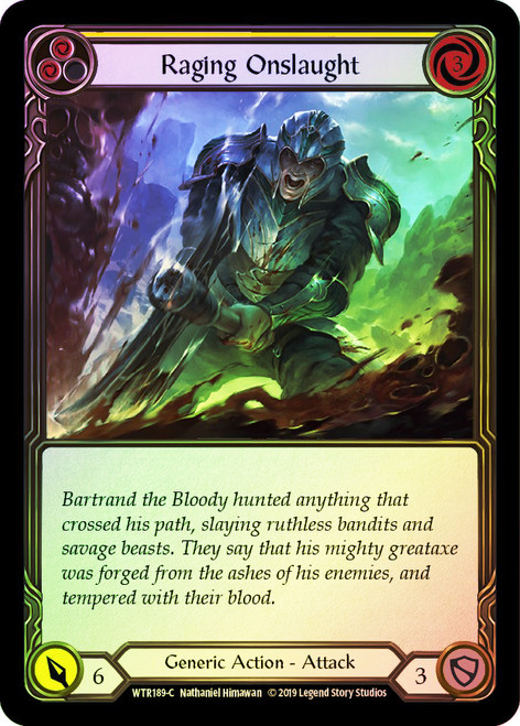 Raging Onslaught (Yellow) Rainbow Foil English
