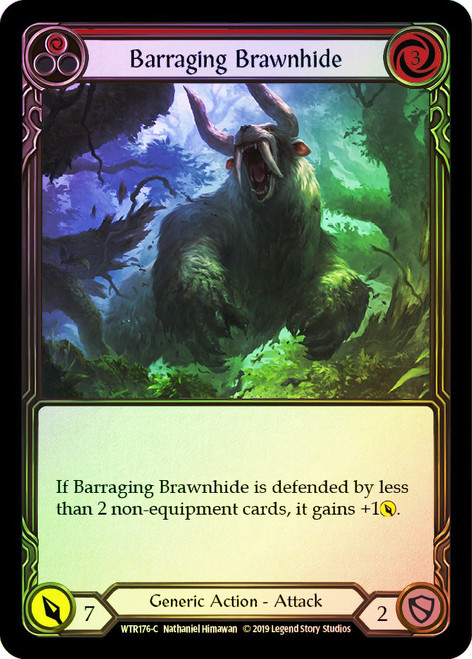 Barraging Brawnhide (Red) Rainbow Foil English