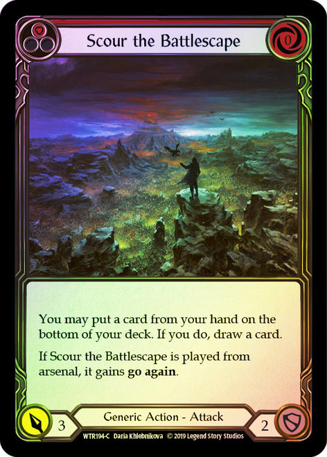 Scour the Battlescape (Red) Rainbow Foil English