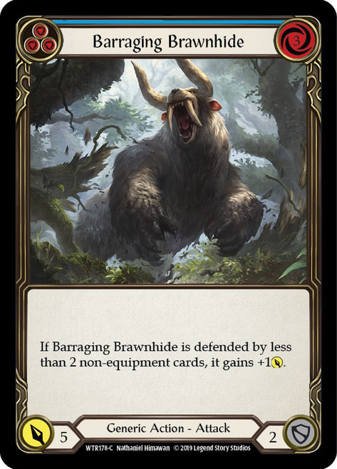 Barraging Brawnhide (Blue) Non-foil English