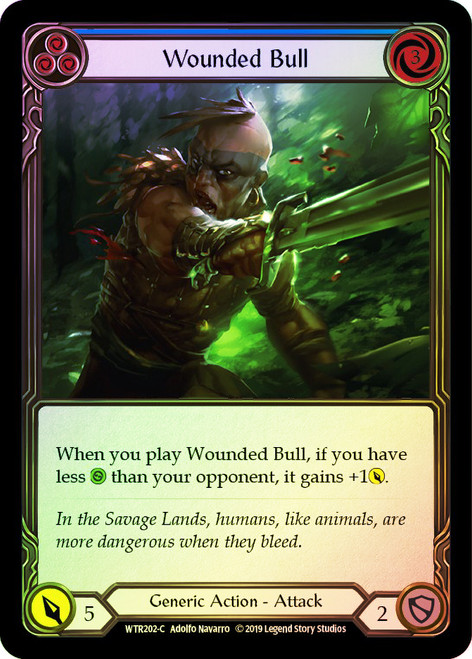 Wounded Bull (Blue) Rainbow Foil English