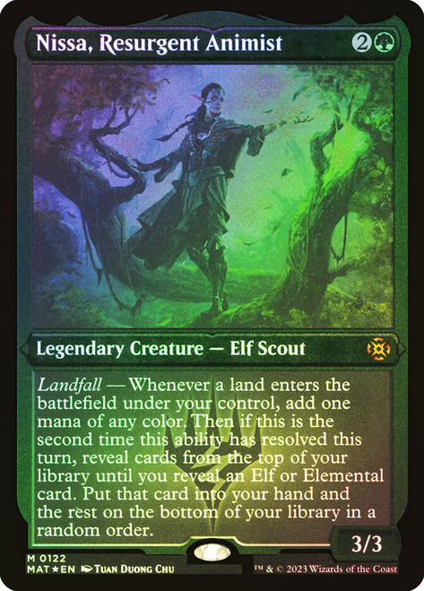 Nissa, Resurgent Animist (Foil Etched)\nMarch of the Machine: The Aftermath - Alternate Foil\nSingle\nMagic The Gathering