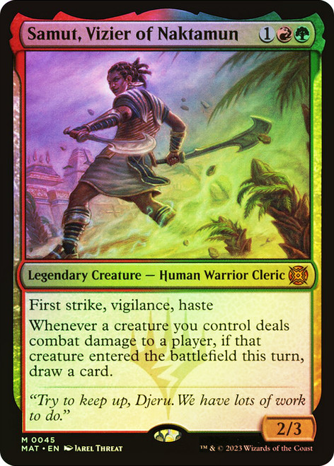 Samut, Vizier of Naktamun\nMarch of the Machine: The Aftermath\nSingle\nMagic The Gathering