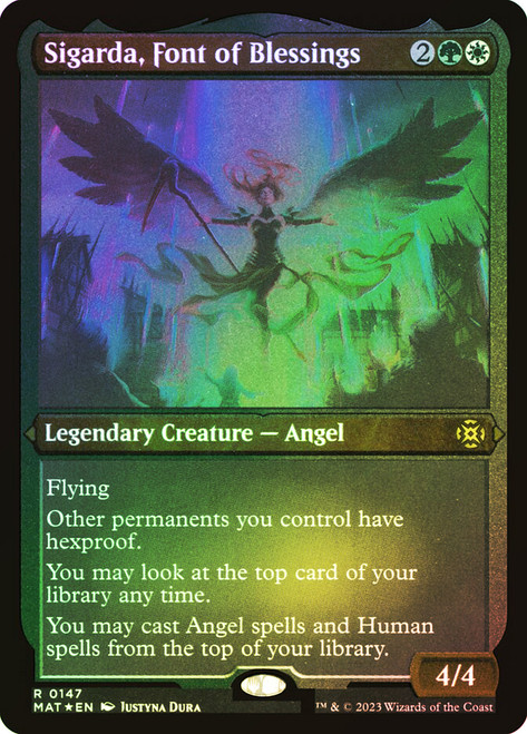 Sigarda, Font of Blessings (Foil Etched)\nMarch of the Machine: The Aftermath - Alternate Foil\nSingle\nMagic The Gathering