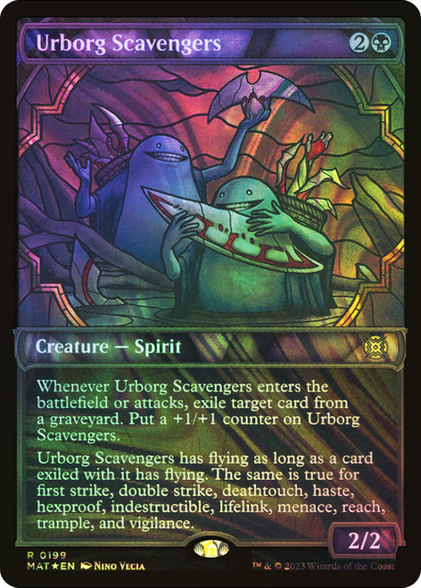 Urborg Scavengers (Showcase) (Halo Foil)\nMarch of the Machine: The Aftermath - Alternate Foil\nSingle\nMagic The Gathering