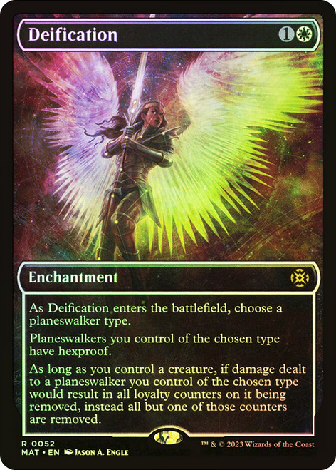 Deification (Showcase)\nMarch of the Machine: The Aftermath - Variants\nSingle\nMagic The Gathering