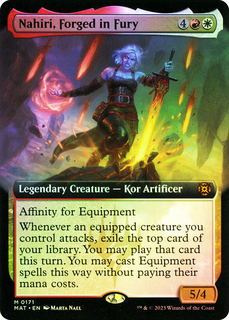 Nahiri, Forged in Fury (Extended Art)\nMarch of the Machine: The Aftermath - Variants\nSingle\nMagic The Gathering