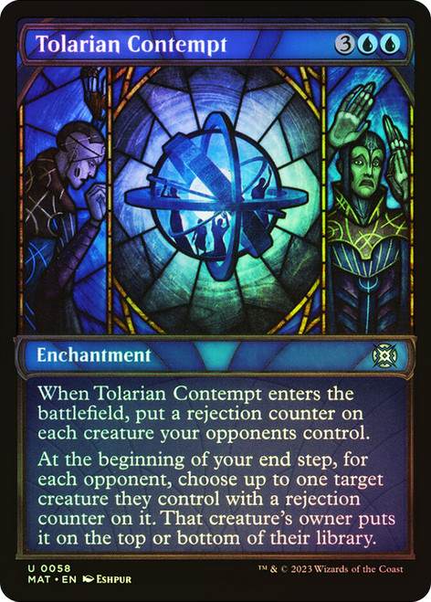 Tolarian Contempt (Showcase)\nMarch of the Machine: The Aftermath - Variants\nSingle\nMagic The Gathering