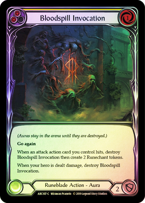 Bloodspill Invocation (Yellow) Rainbow Foil English