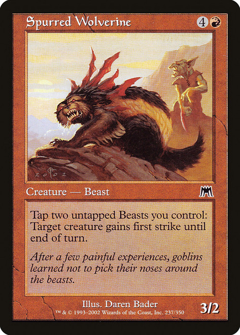 Spurred Wolverine\nOnslaught\nSingle\nMagic The Gathering