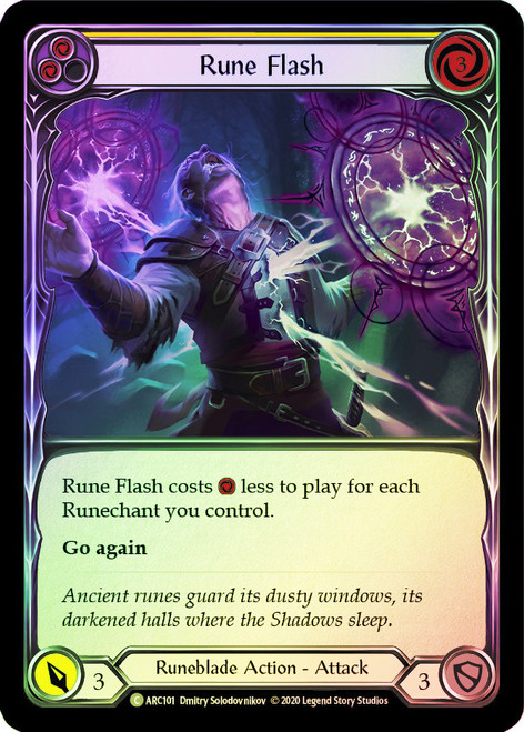Rune Flash (Yellow) Rainbow Foil English