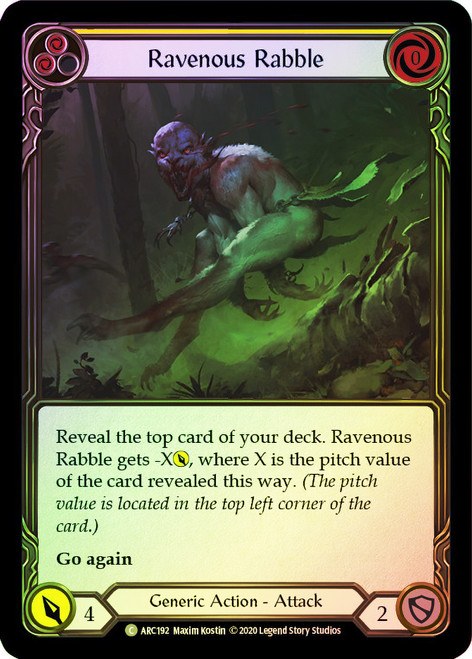 Ravenous Rabble (Yellow) Rainbow Foil English