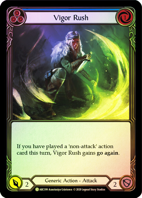 Vigor Rush (Blue) Rainbow Foil English