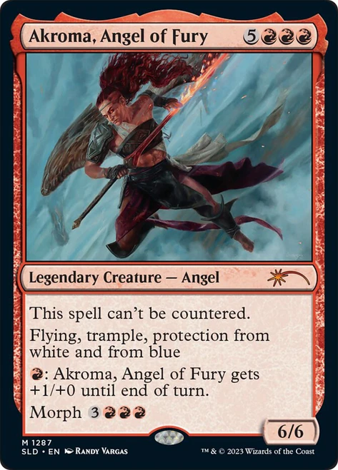 Akroma, Angel of Fury (Secret Lair)\nPromo: General\nSingle\nMagic The Gathering