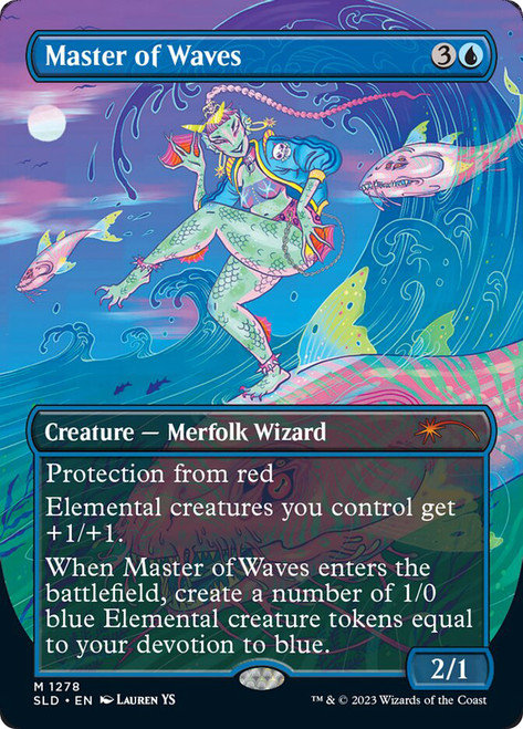 Master of Waves (Secret Lair) (Borderless)\nPromo: General\nSingle\nMagic The Gathering