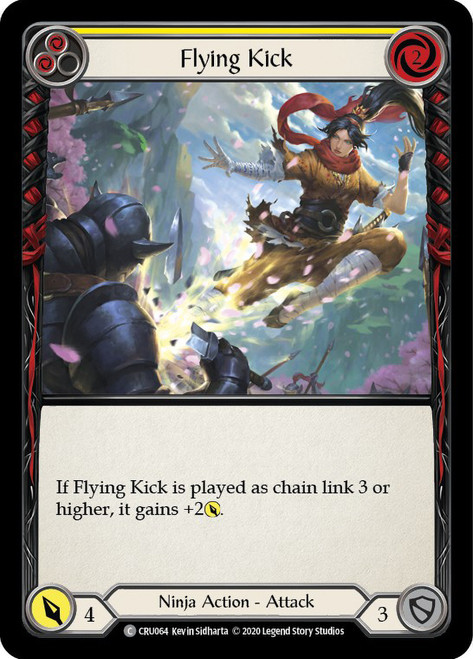 Flying Kick (Yellow) Non-foil English