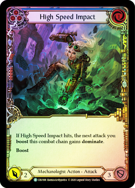 High Speed Impact (Blue) Rainbow Foil English