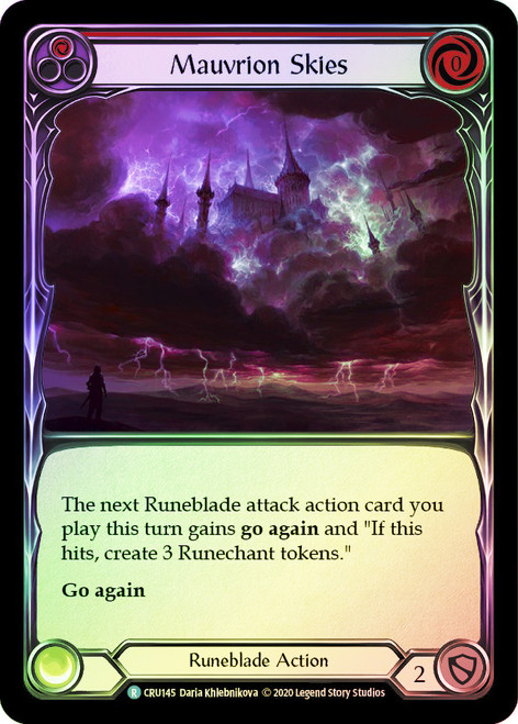 Mauvrion Skies (Red) Rainbow Foil English