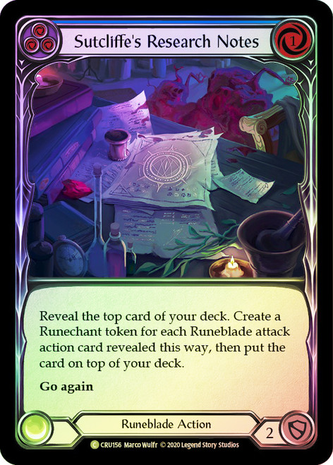 Sutcliffe's Research Notes (Blue) Rainbow Foil English