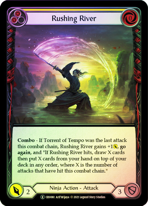 Rushing River (Yellow) Rainbow Foil English