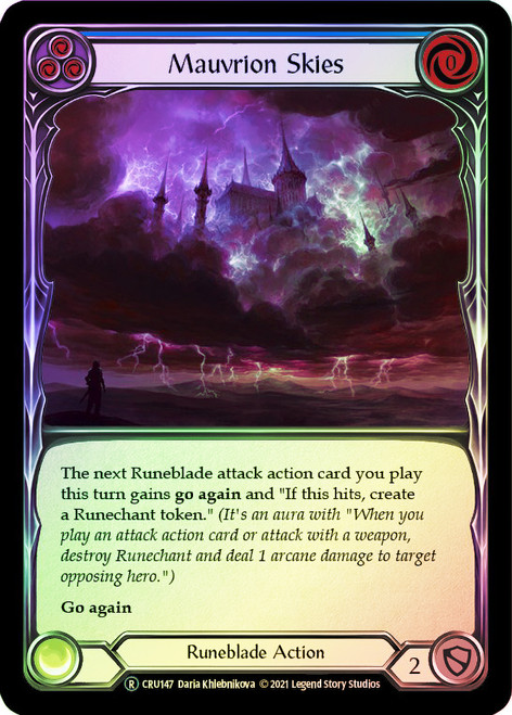 Mauvrion Skies (Blue) Rainbow Foil English