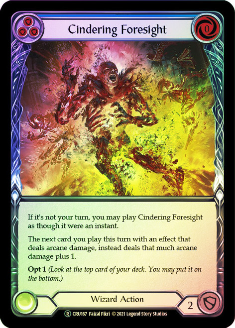 Cindering Foresight (Blue) Rainbow Foil English