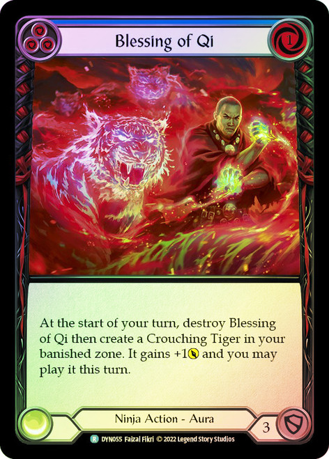 Blessing of Qi (Blue) Rainbow Foil English