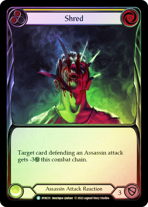 Shred (Yellow) Rainbow Foil English