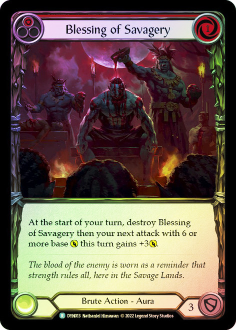 Blessing of Savagery (Red) Rainbow Foil English