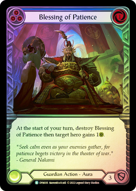Blessing of Patience (Blue) Rainbow Foil English