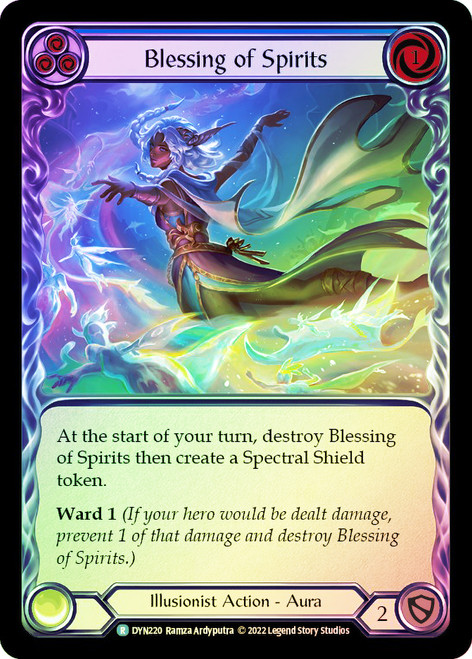 Blessing of Spirits (Blue) Rainbow Foil English
