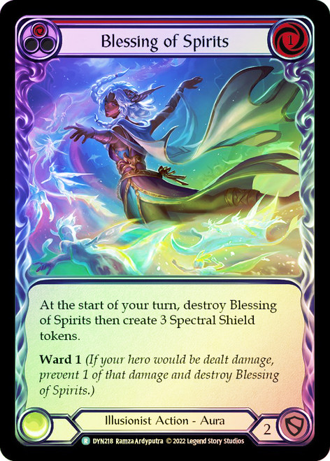 Blessing of Spirits (Red) Rainbow Foil English
