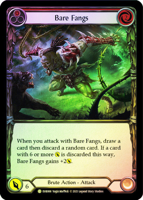 Bare Fangs (Red) Rainbow Foil English