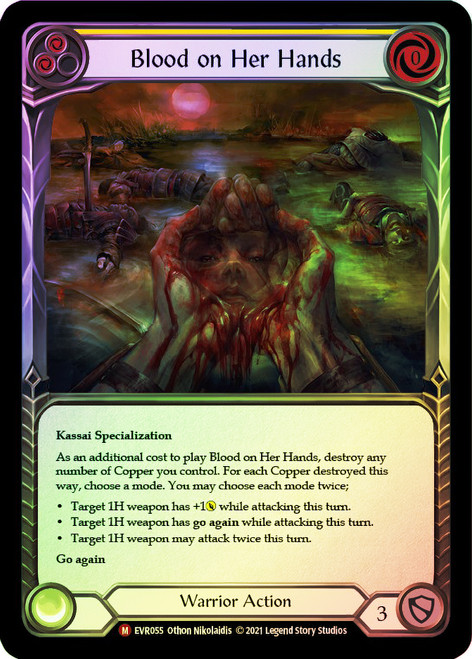 Blood on Her Hands Rainbow Foil English
