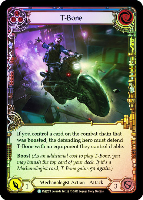 T-Bone (Blue) Rainbow Foil English