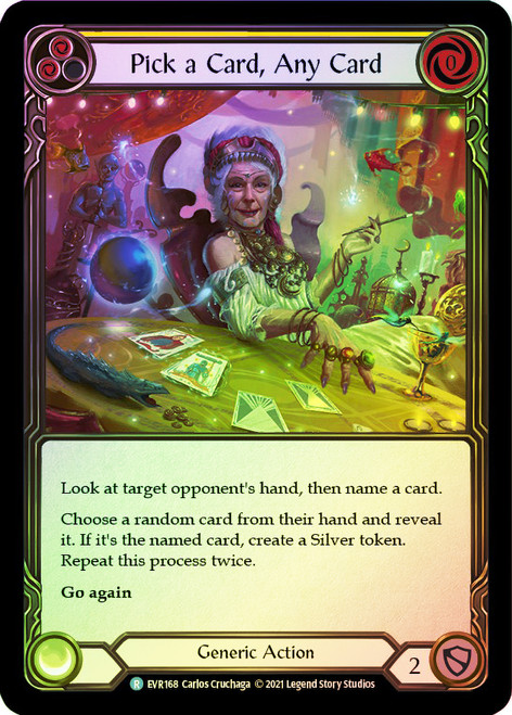 Pick a Card, Any Card (Yellow) Rainbow Foil English