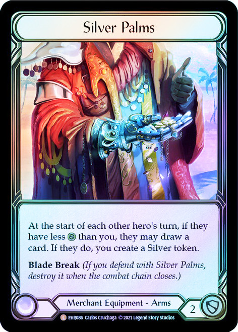 Silver Palms Cold Foil English