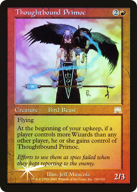 Thoughtbound Primoc\nOnslaught\nSingle\nMagic The Gathering