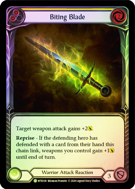 Biting Blade (Yellow) Rainbow Foil English