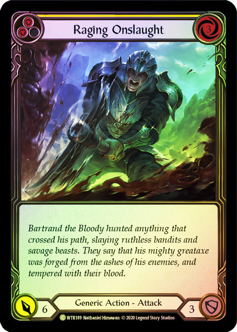 Raging Onslaught (Yellow) Rainbow Foil English