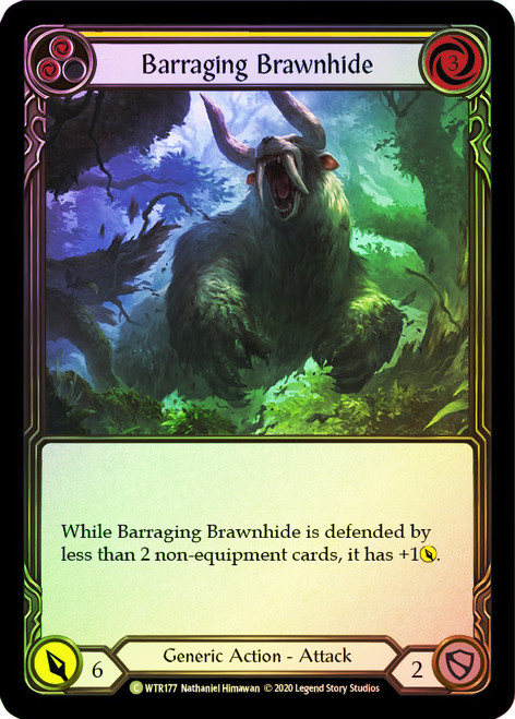 Barraging Brawnhide (Yellow) Rainbow Foil English
