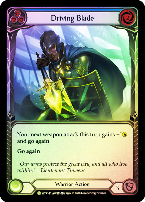 Driving Blade (Blue) Rainbow Foil English