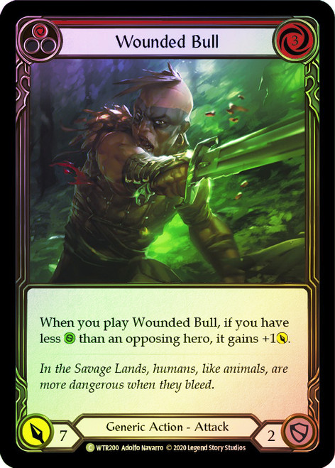 Wounded Bull (Red) Rainbow Foil English