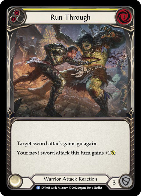 Run Through (Yellow) Non-foil English