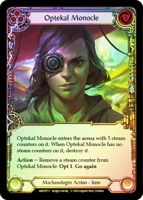 Optekal Monocle (Blue) Rainbow Foil English