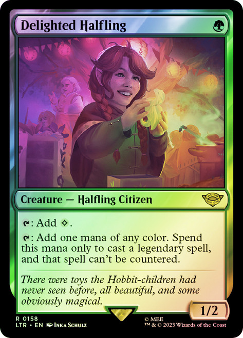 Delighted Halfling\nThe Lord of the Rings\nSingle\nMagic The Gathering