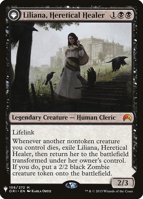 Liliana, Heretical Healer // Liliana, Defiant Necromancer\nMystery Booster / The List\nSingle\nMagic The Gathering