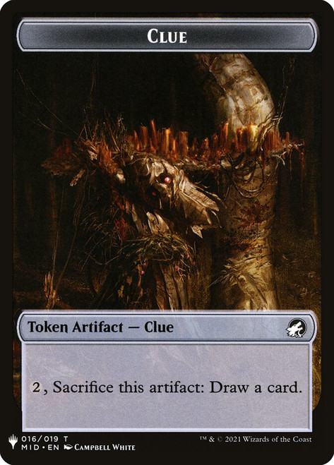 {Clue Token} // {Golem Token} (Trample)\nMystery Booster / The List\nSingle\nMagic The Gathering